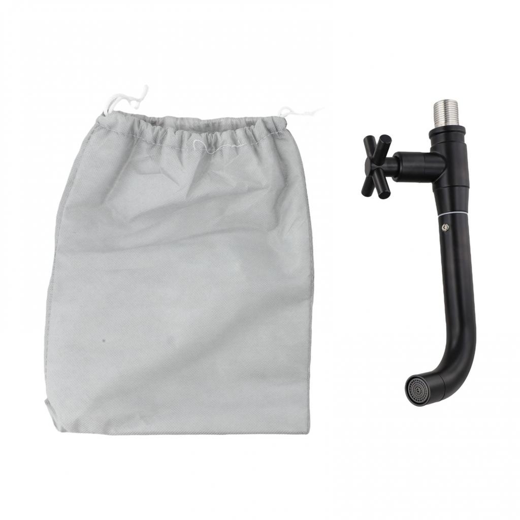 304 Stainless Steel Wall Mount Faucet with Round Spout for Outdoor Tap