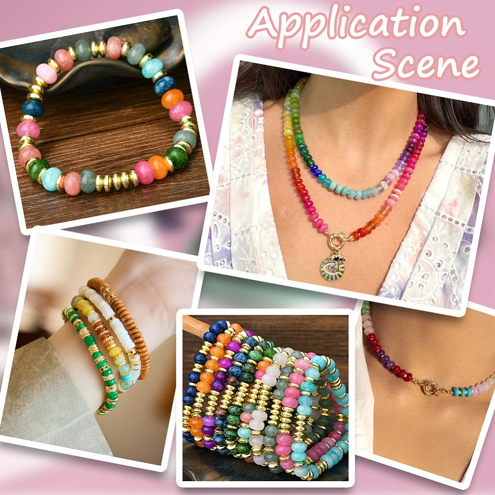 1 Strand Natural Agate Beads Strands Dyed & Heated Rondelle Mixed Color 4~5x1.5~2mm Hole: 0.7mm about 190~216pcs/strand 14.61~15.35 inch(37.1~39cm)