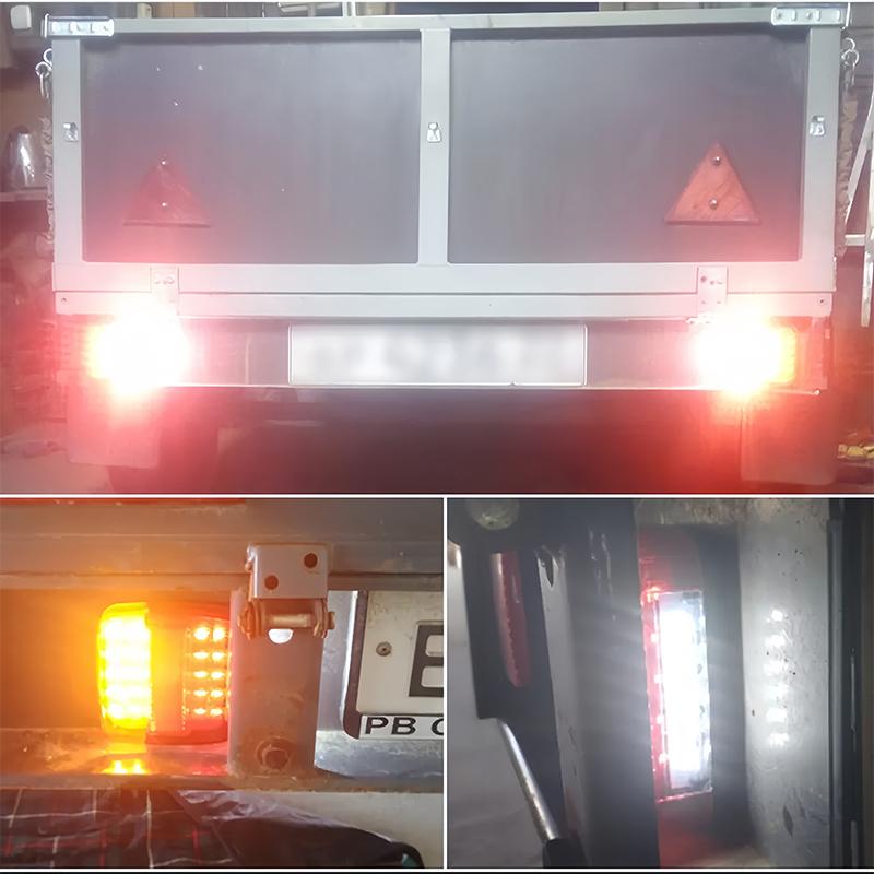 2pcs 12v 26 LED Rear Tail Lights Lamp Turn Signal Indicator Stop Lamp Rear Brake Light For Trailer Caravan Truck Lorry