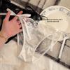 French Satin Lace-Up Panties - Women's 2025 New Sexy Lace with Detachable Tie-Up Sides