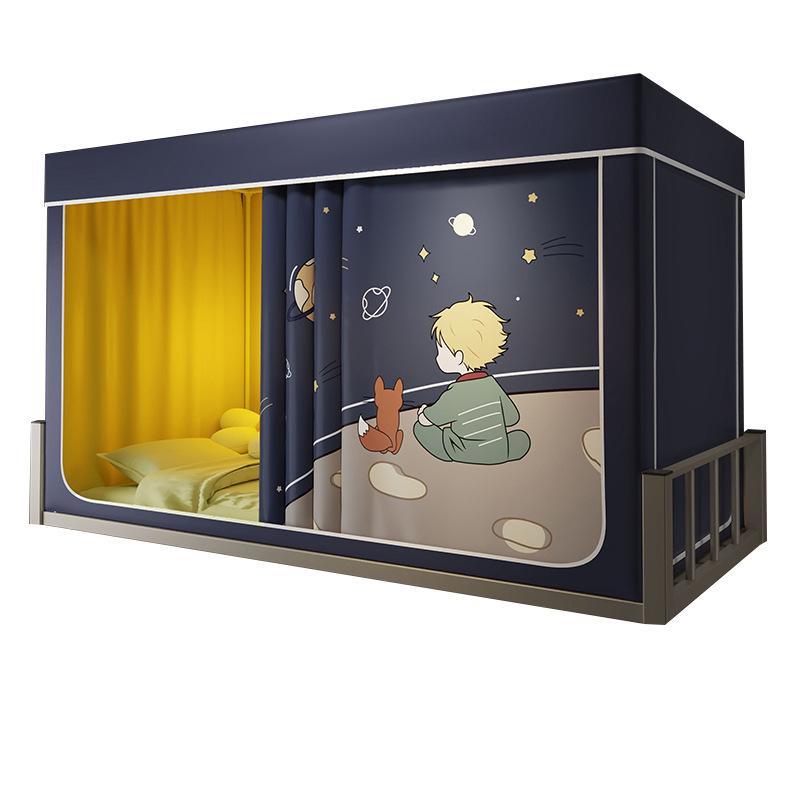 Wow Oh Dorm Blackout Bed Curtains with Mosquito Nets - Privacy & Insect Protection for Bunk Beds In College Dorms