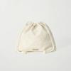 FLORAL-JACQUARD DRAWSTRING BAG - ECRU