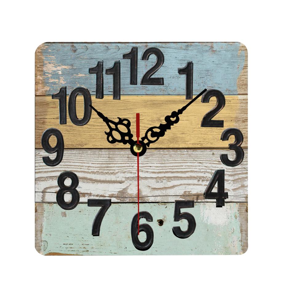 12cm Large Wall Clock Vintage Wall Clock Round Silent Clocks Wall Mount Wooden Carft Living Room Decor Room Ornaments