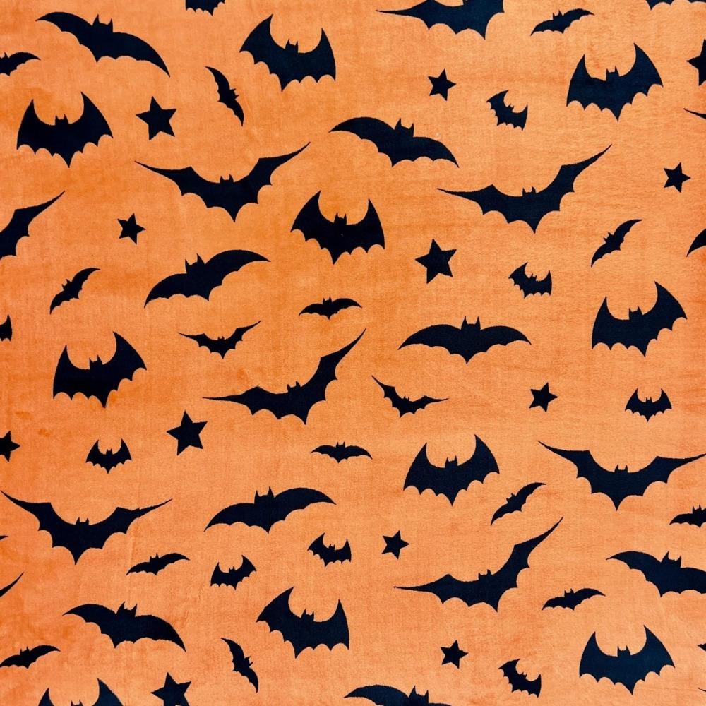 Soft Office Nap Blanket Bat Ghost Print Sofa Throw Blanket Halloween Flannel Blanket Travel