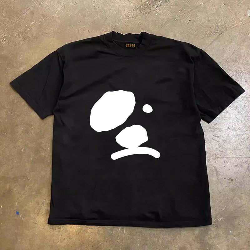 Pure Cotton 3a260g Loose Fit Short Sleeve Tshirt Unisex Breathable Comfortable American Retro Style Printed Tshirt For Couples