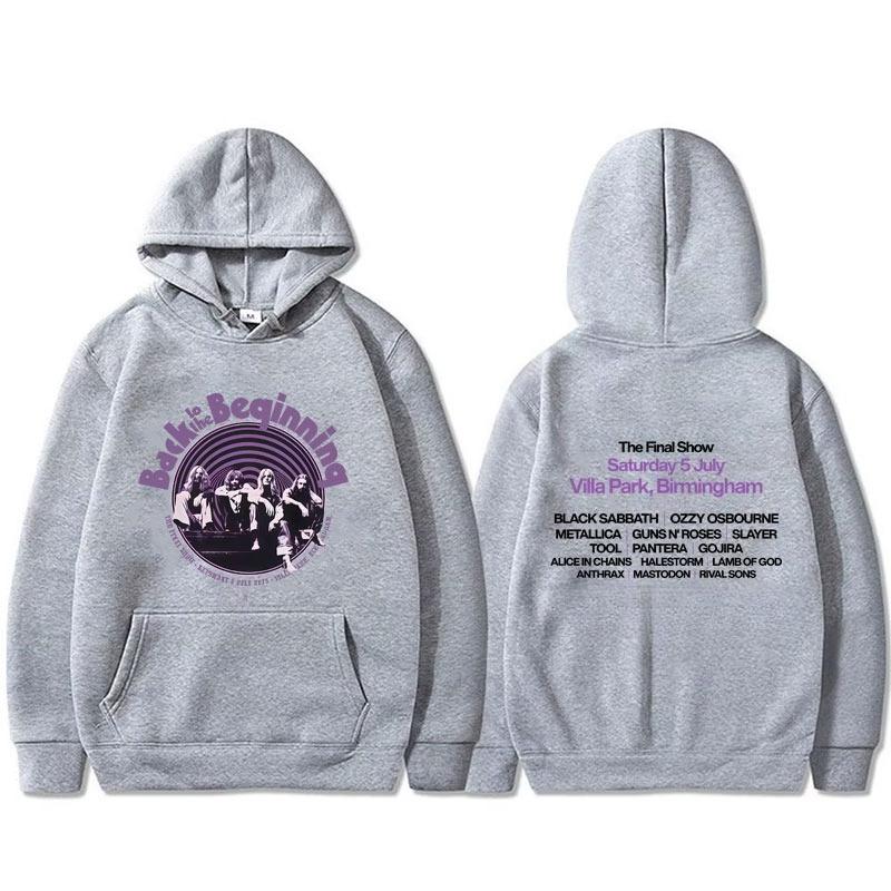 Winter Heavy Metal Rock Band Black Sabbath and Ozzy Osbourne Back To The Beginning Hoodie Men Women Gothic Hoodie