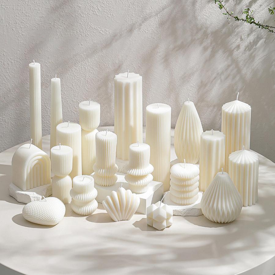 1pcs Nordic Style Cylindrical Candle Smokeless Candle for Wedding, Party, Birthday Decoration, Nordic Home Decoration, Bedroom