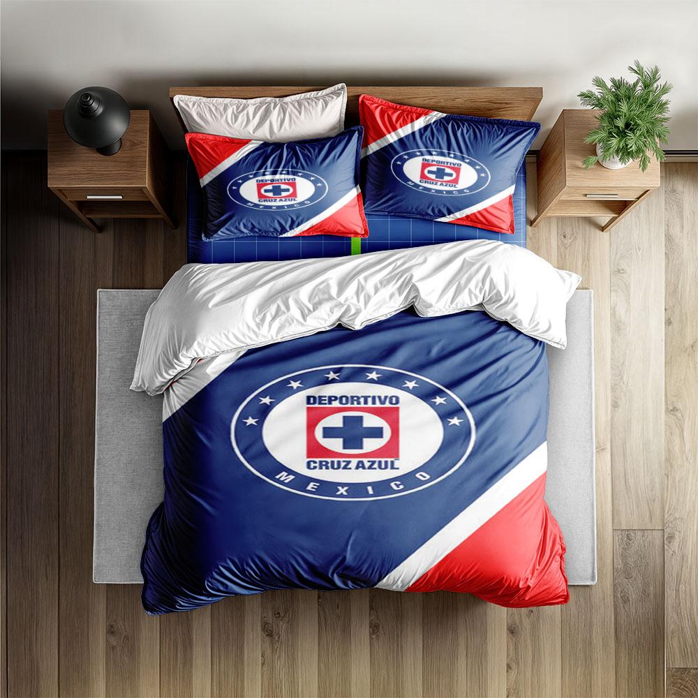 Club de Futbol Cruz Azul S.A. de C.V.  Duvet Cover Set without sheet King Queen Double Full Twin Single Size Bed Linen Set
