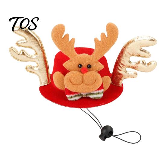 Festive Goose Clothing Accessory Christmas Porch Accessory, Deer Antler Hat, Plush Elk Santa Tree Collar, Statue Hat Apparel for 23 Inch Outdoor Yard