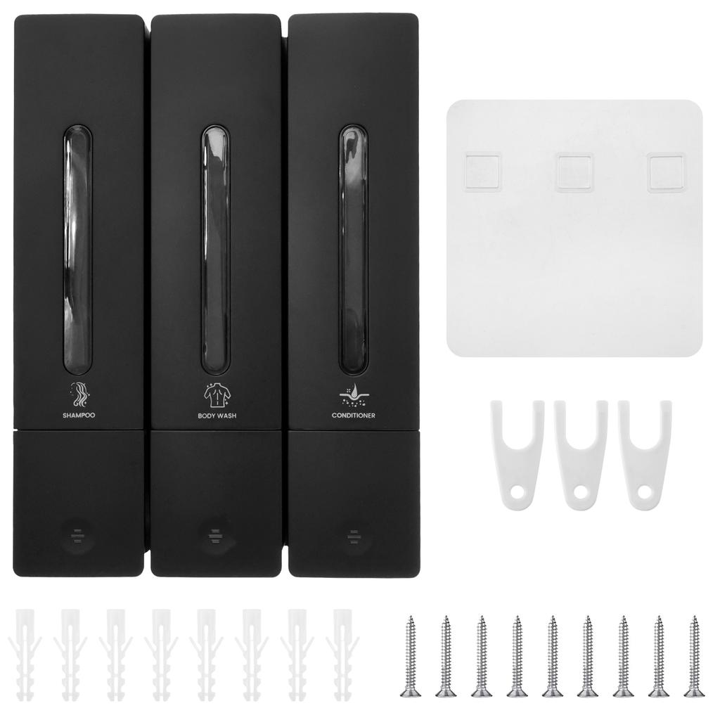 Dusch-Shampoo-Spender Wandmontierter Shampoo-Spender Conditioner-Spender Nachfüllbare Flüssigseifenspenderflasche