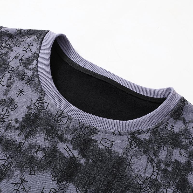 Plus Size 6XL-11XL Fashion Autumn Oversize Sweatshirts for Men Clothes Thick Warm Faux Fleece-lined Long Sleeve Tops Casual Men's Pullovers