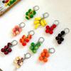 Handmade Style Berry Bag Charm Chunky Beads Resin Key Ring Red Fruit Key Chain  Backpack Decor