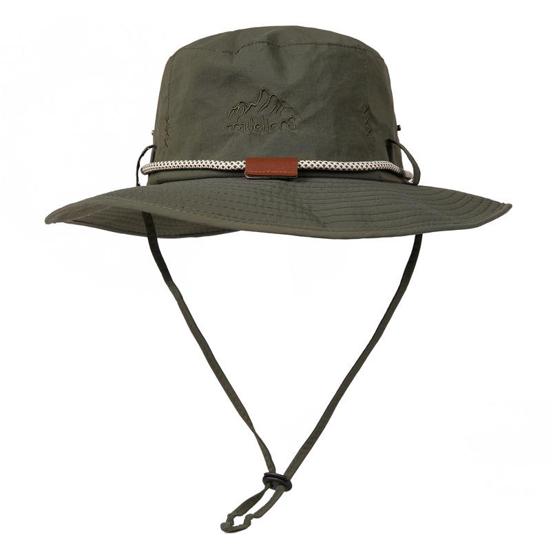 

Hiking bucket hat men and women summer sunscreen tooling hat breathable outdoor fishing camping western cowboy hat M（56-58cm）