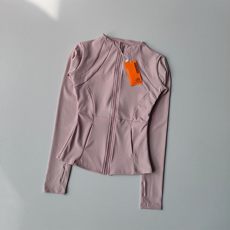 Women Sports Jacket Zip Fitness Yoga Shirt Workout Running Coats Warm Gym Long Sleeve Cardigan Slim Tight Jacket Activewear