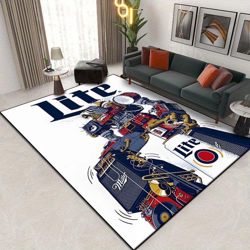 15 Size Genuine Draft M-Miller Pattern Rug Bedroom Living Room Bathroom Mat Creative Door Mat Area Rug Beer Bar Decor Carpets