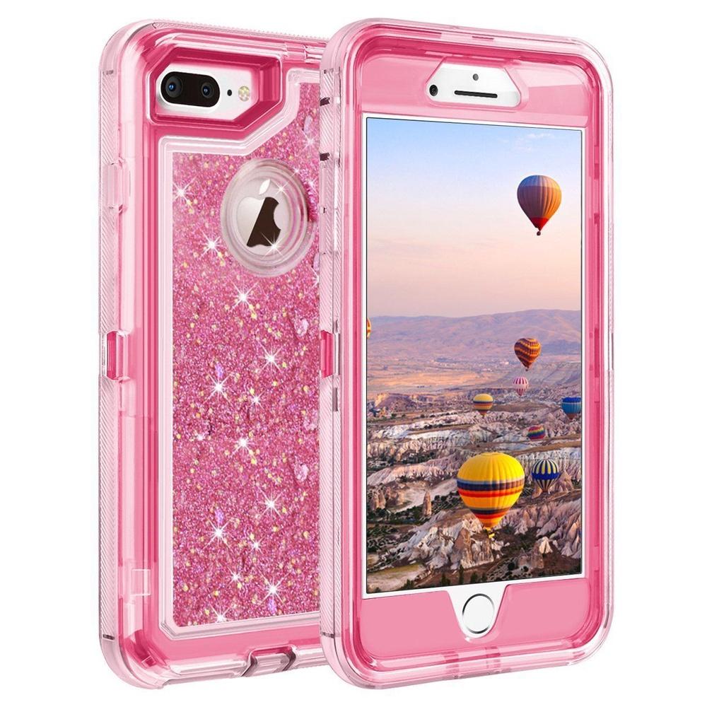 Shell Shockproof Defender Quicksand Glitter Liquid Case For Iphone 678px