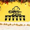 Vintage Chef Hat Eggbeater Key Holder Wall Decor Wrought Iron 6 Hooks Kitchen Entryway Hallway Handmade Christmas Gift