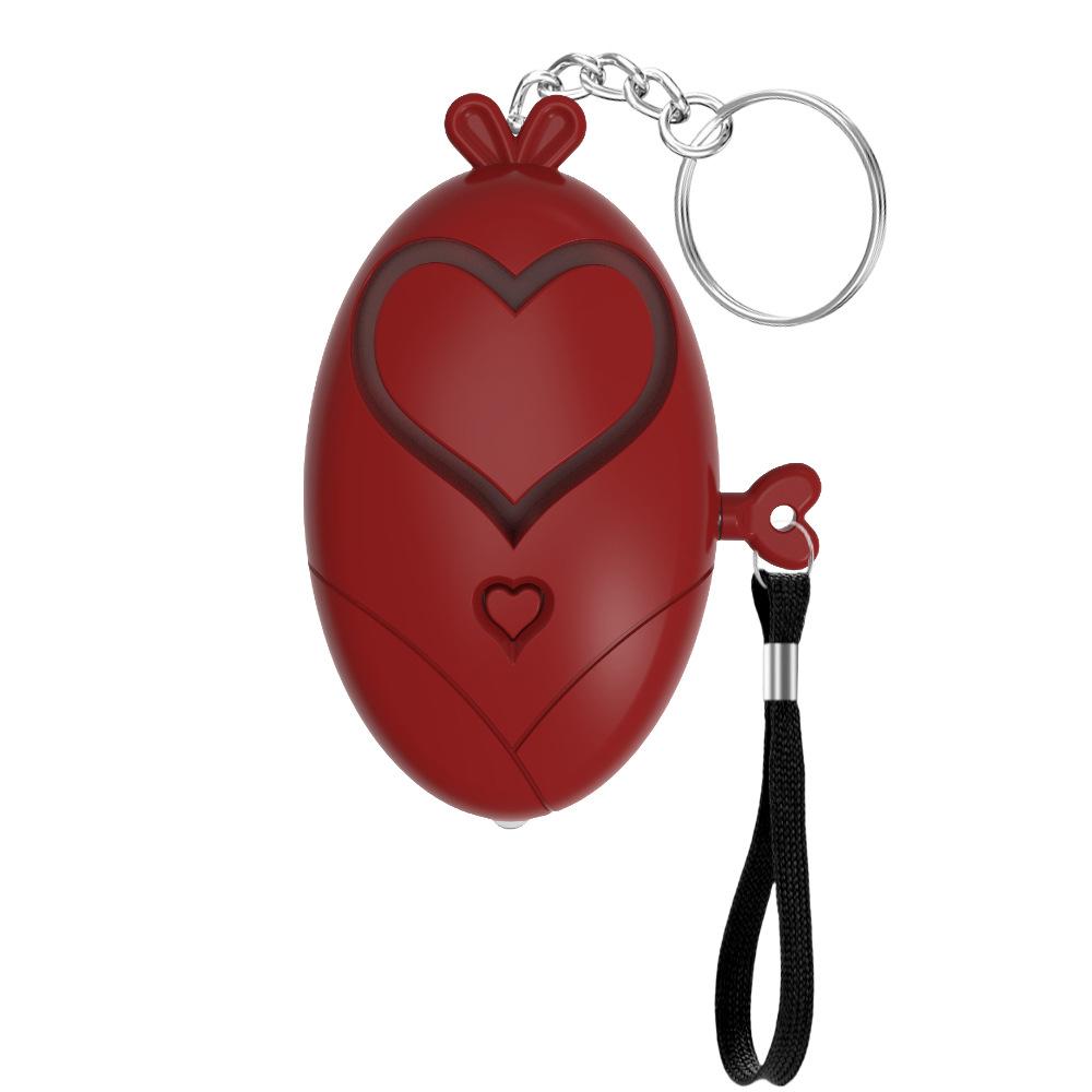 Personal Self Defense Alarm 130DB Heart Shaped Women Elderly Portabl Safety Siren Keychain Emergency Security Protect Alarms