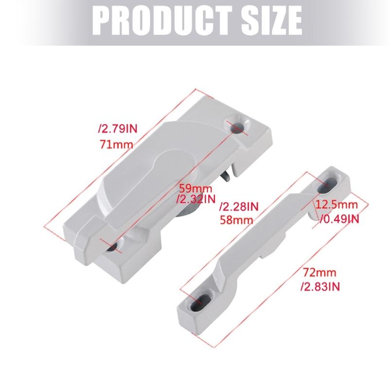 3Pcs Sash Lock Sliding Window Replacement Lock Window Latches Sliding Window Hardware for Additional Home Security