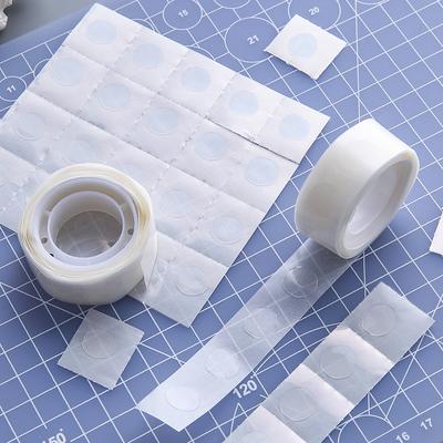 100pcs/roll Universal Transparent Mini Round Dot Double-sided Tape Non-trace Dot Glue Stickers for Notes Memo Photos Scrapbook