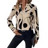 2024 Women's Geometric Print Shirt - European & American Style, New Arrival