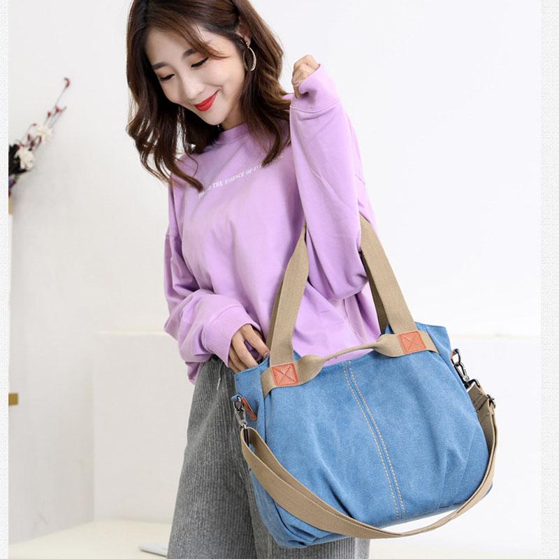 High Quality Canvas Lady Shoulder Messenger Bags Female Shopping Handbags Top Fashion Canvas Women Crossbody Bags For Women
