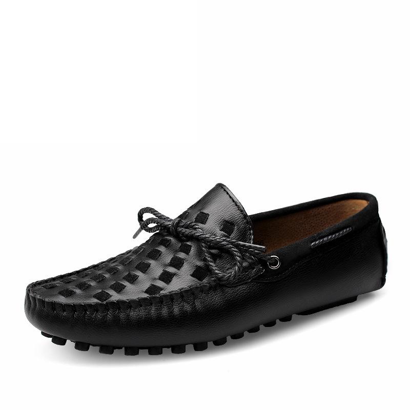 Men s Large Moccasins Slip-on Hand-stitched Casual Leather Driving Shoes 41