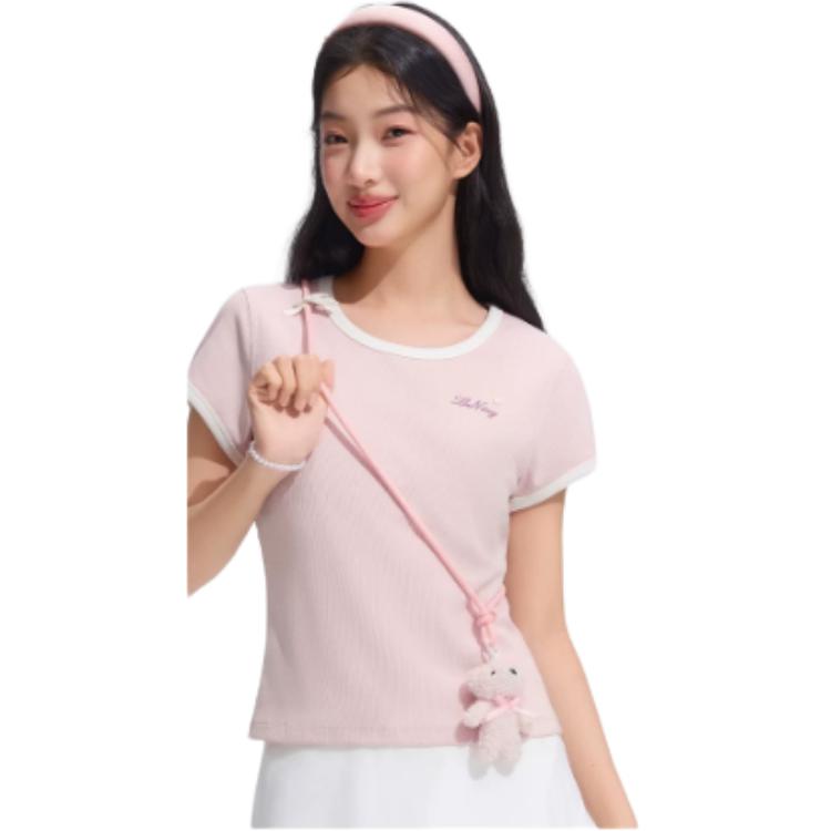 Li Ning Sports Lifestyle Series Logo Letter T-Shirt Women tops ATSW268-8