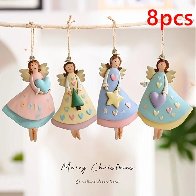 8/16/24PCS New Wooden Christmas Wooden Pendant Retro DIY Xmas Ornaments Xmas Tree Decoration Merry Christmas Party
