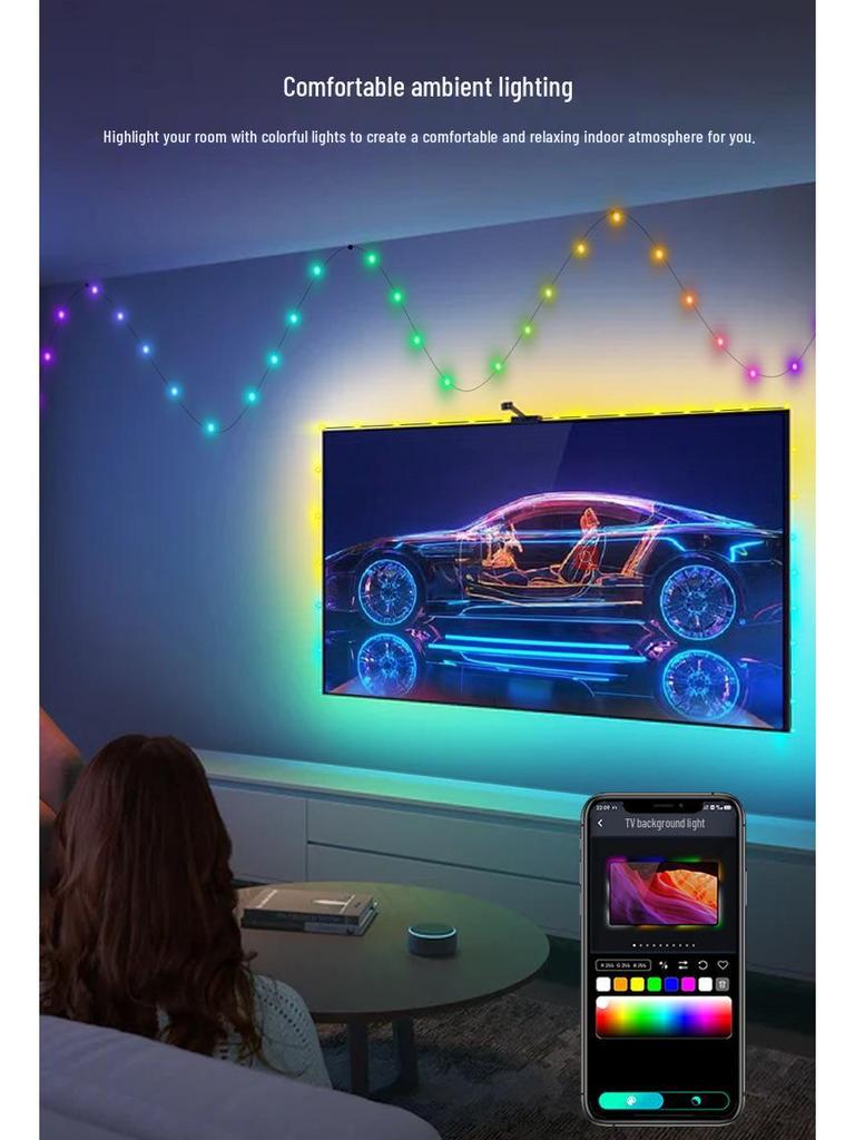 Bluetooth RGB Color-Changing Leather String Lights for Christmas, Outdoor, & Camping