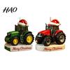 Christmas Tree Embellishments Ornament Tractor Wearing Xmas Hat Charm Party Favors Festive Hanging Decoration Holiday Seasonal Home Accent Decorations