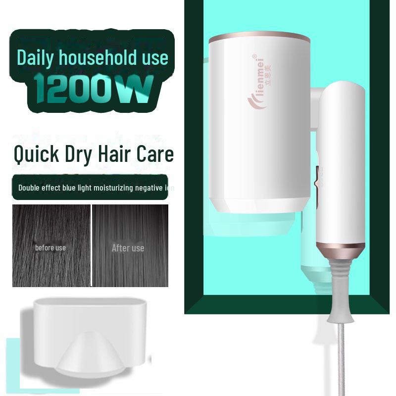 Portable Foldable Hair Dryer: Silent, High-Power, Negative Ion Technology for Gentle Home & Dormitory Use.