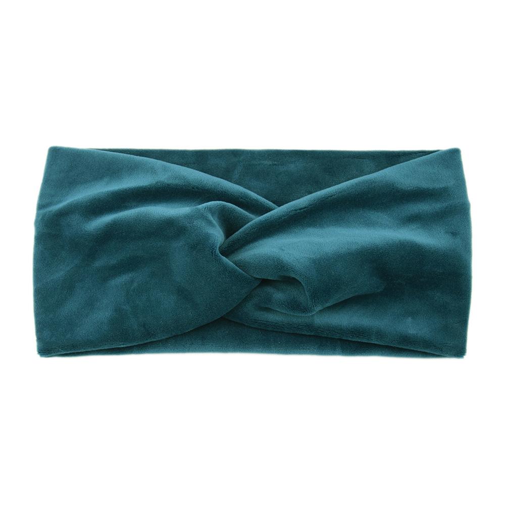 New Winter Simple Cross Headband For Women Handmade Solid Color Elastic Knot Turban Bandage Yoga Hair Accessories