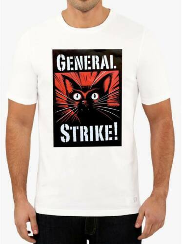 IWW Industrial Workers of the World T shirt Tee Union Wobblies General Srike Cat