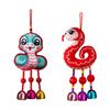2025 Chinese New Year Bell Pendant Ornament Year of The Snake Decor Luck Charm Hanging Pendant for Decorative Tree Party Window