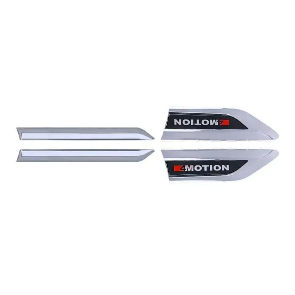 4Pcs R Line GTI 4 MOTION Logo Car Side Fender Emblem Badge Bumper Strips Sticker for Polo Go/lf Jetta Touran Tiguan Passat