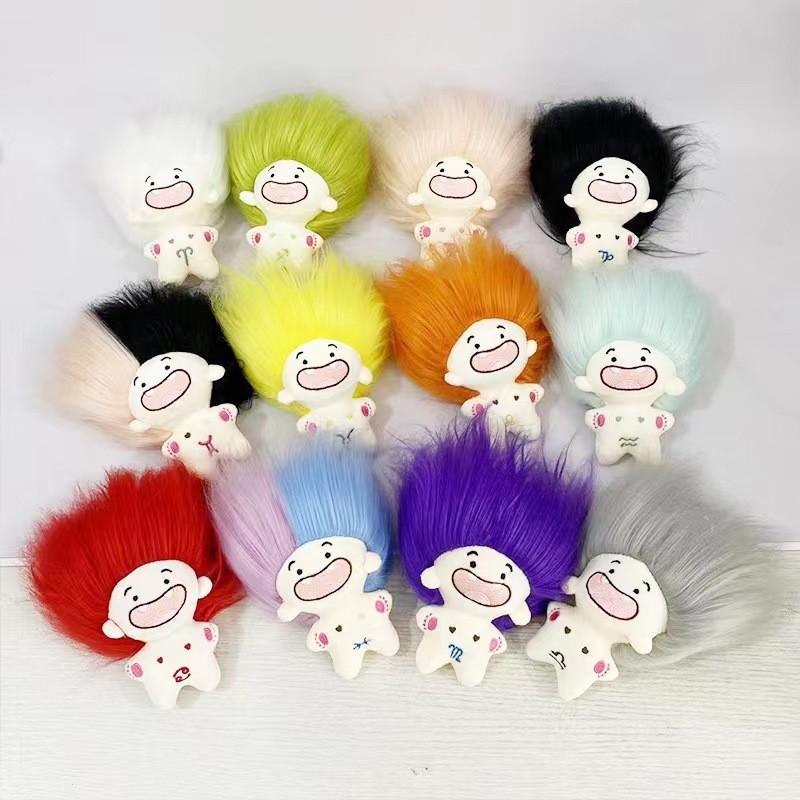High-quality Plush Doll Zodiac Keychain Cute Astrological Signs Bag Pendant