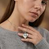Fashion Cross Angel Wings Heart Pendant Necklace for Men Women Stainless Steel Creative Waterproof Jewelry Gift