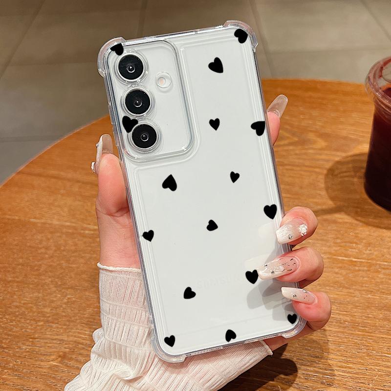 Small Love Heart Pattern Phone Case For Samsung Galaxy S26 S25 S24 S23 Ultra S22 Plus S21 S24 S25 FE Clear Shockproof Soft Cover