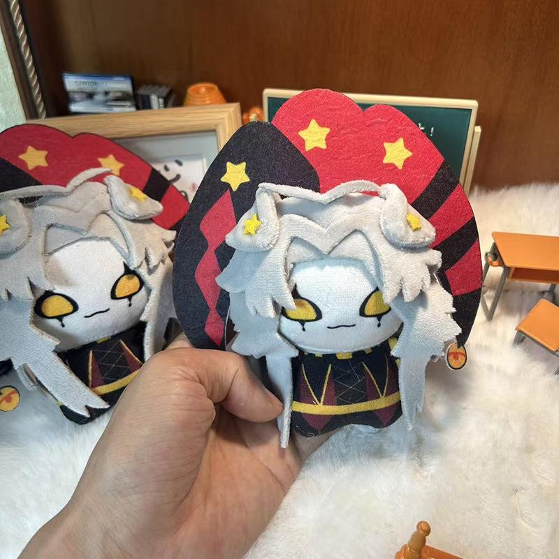 Latest 12cm Big Yellow Eyes Crying Cosplay Anime Circus Character Pierrot Cartoon Plush Toys Keychain Game Freak Plushie Doll