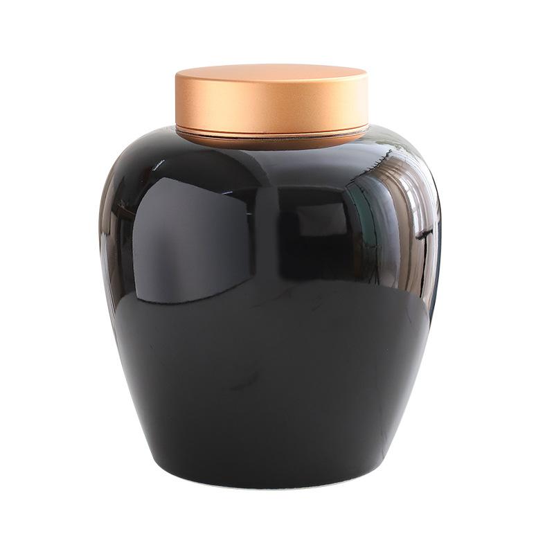 Creative Colorful Ceramic Candy Jar Portable Nuts Coffee Bean Medicinal Herb Storage Jar Household Moisture Proof Food Container