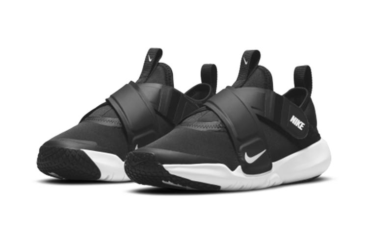 Nike Flex Advance Slip Resistant Cushioning Abrasion Resistant Breathable Low Top Kids' Running Shoes Black White CZ0186-002