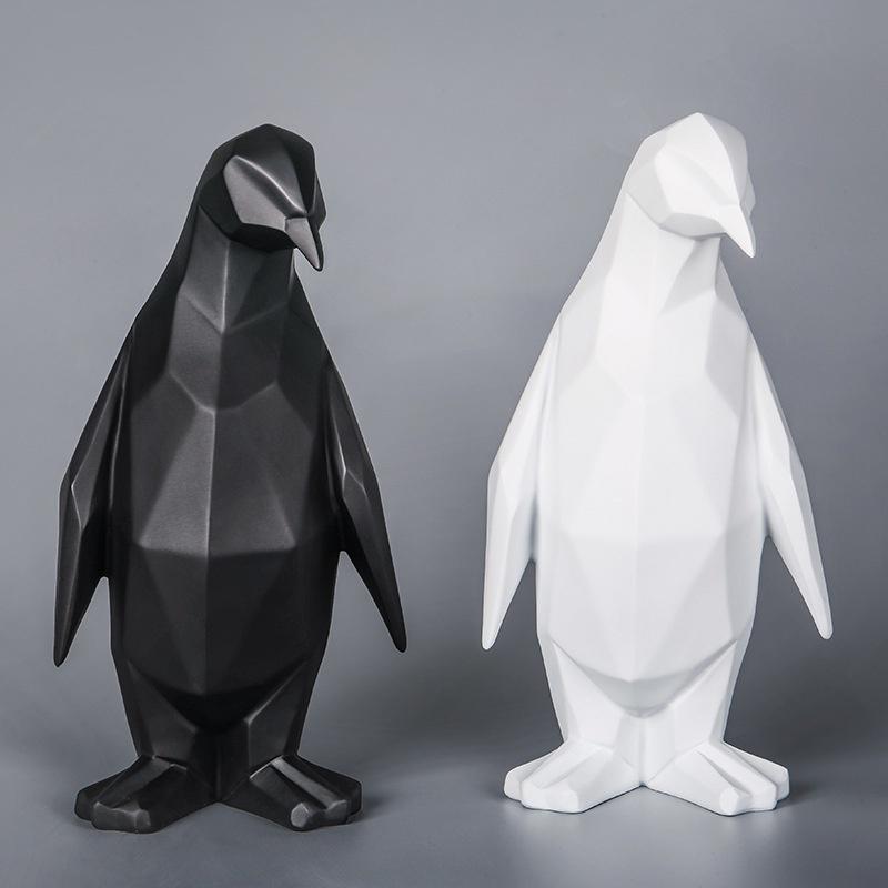 Nordic Resin Ornaments Crafts Home Office Simple Creative Animal Big Penguin