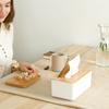 Wooden Tissue Box Napkin Holder Bamboo Lid Top Handkerchief Case Wipes Dispenser Toilet Paper Organizer Container Home Car Items