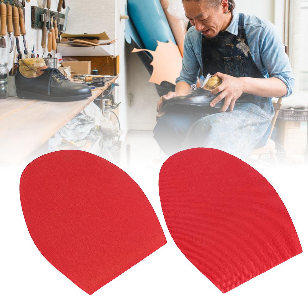1 Pair Shoes Repair Rubber Soles Wear Resistant Rubber Heels Anti Slip Outsoles (Red)