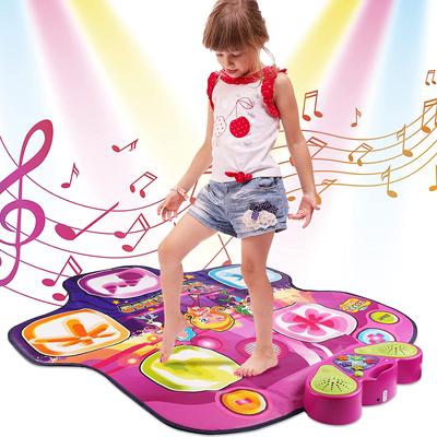 Tappetino da ballo, Tappetino musicale elettronico con 5 modalità di gioco Tappetino musicale, Tappetino da ballo con volume regolabile con luci a LED per bambini dai 3 4 5 6 7 8 9 10+