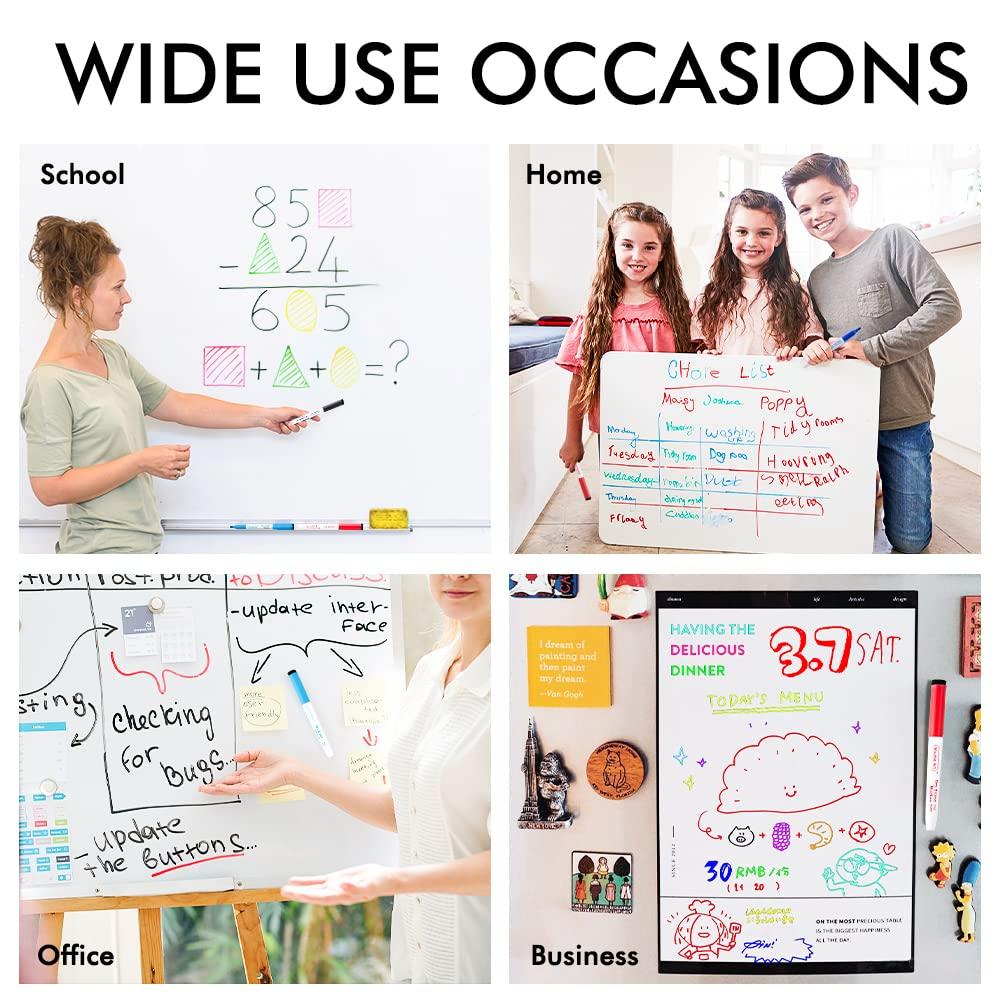 Shuttle Art Whiteboard Marker Set of Erasable Markers In 19 Colors with Fine Large Suitable for and LED Ideal for and 25 (6 Black), Magnetic, Eraser,