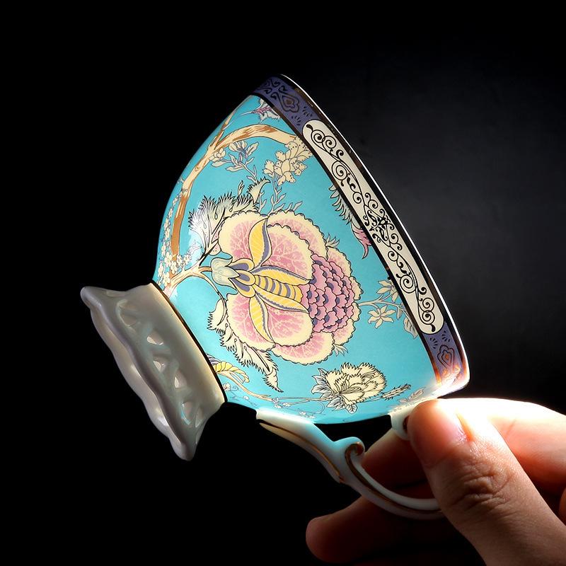 Ingrid Bone China Coffee Cup And Saucer Set Household Small Luxury English Afternoon Tea Tea Set Coffee Set