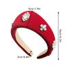 1pc European and American Velvet Headband for Women,Hairbands with Diamonds and Pearls Hair Hoop Lady Headwear Daily Wear