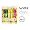 Sadoer 5Pcs/Set Fruit Plant Fragrance Hand Cream Sets Moisturizing Anti Dry Hand Lotion Sets Hands Skin Care Products